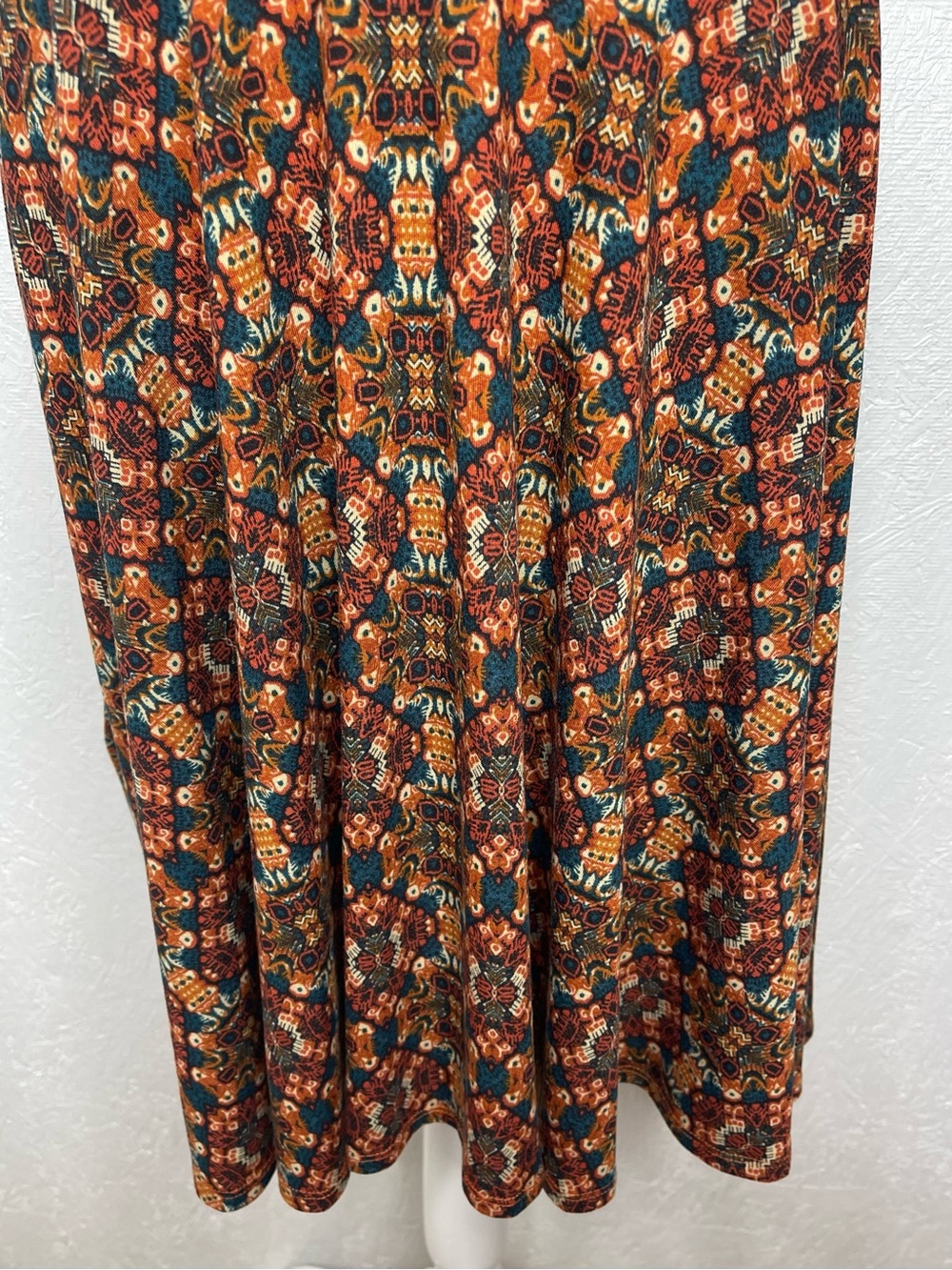 Boho Paisley Medallion Midi Dress 3/4 Sleeve Fit
& Flare Fall Cottagecore XSmall - Picture 6 of 10